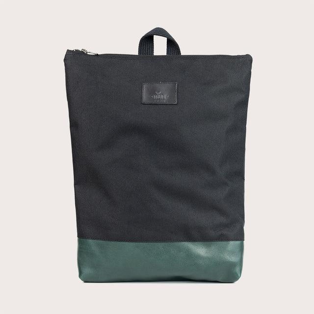 Waterproof Backpack with Green Leather Bottom - ROODS PROJECT
