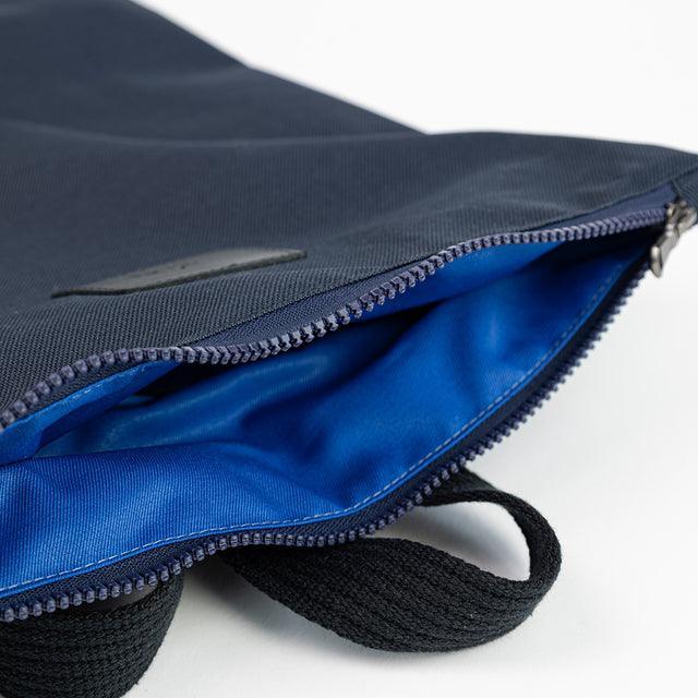 Waterproof Backpack with Blue Leather Bottom - ROODS PROJECT