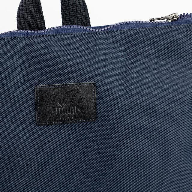 Waterproof Backpack with Blue Leather Bottom - ROODS PROJECT