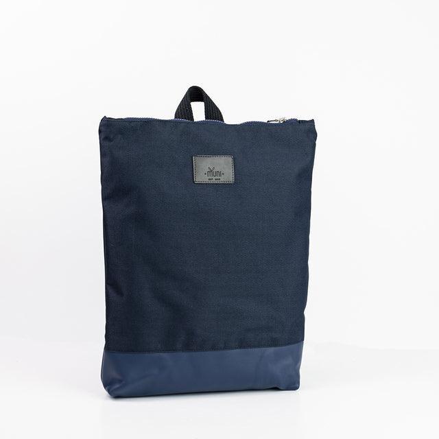 Waterproof Backpack with Blue Leather Bottom - ROODS PROJECT