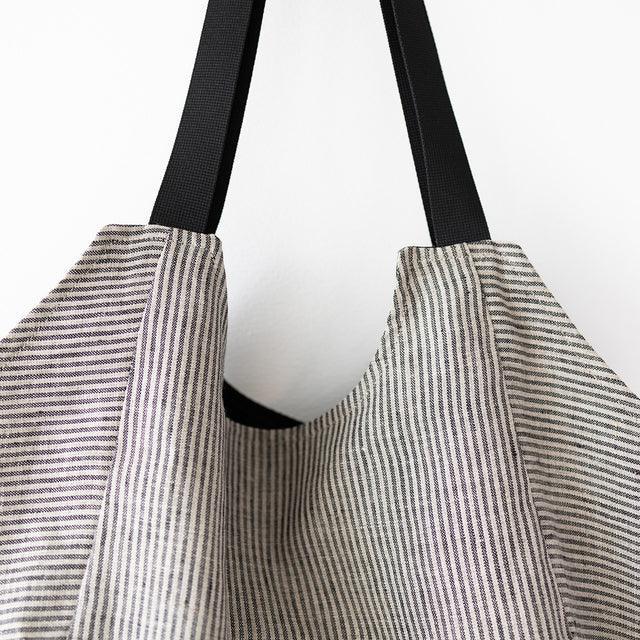Striped Linen Tote Bag - ROODS PROJECT