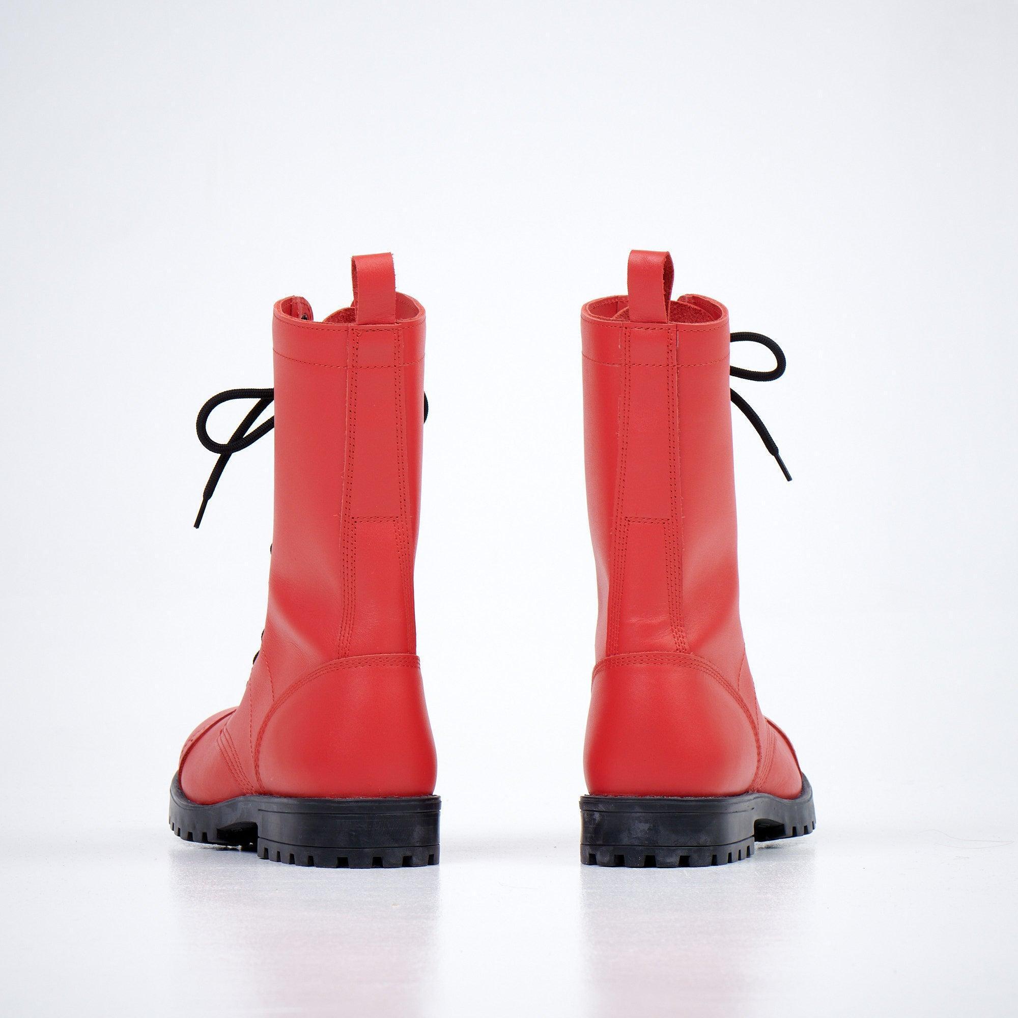 516 aka High Aviator Boots - Red - ROODS PROJECT