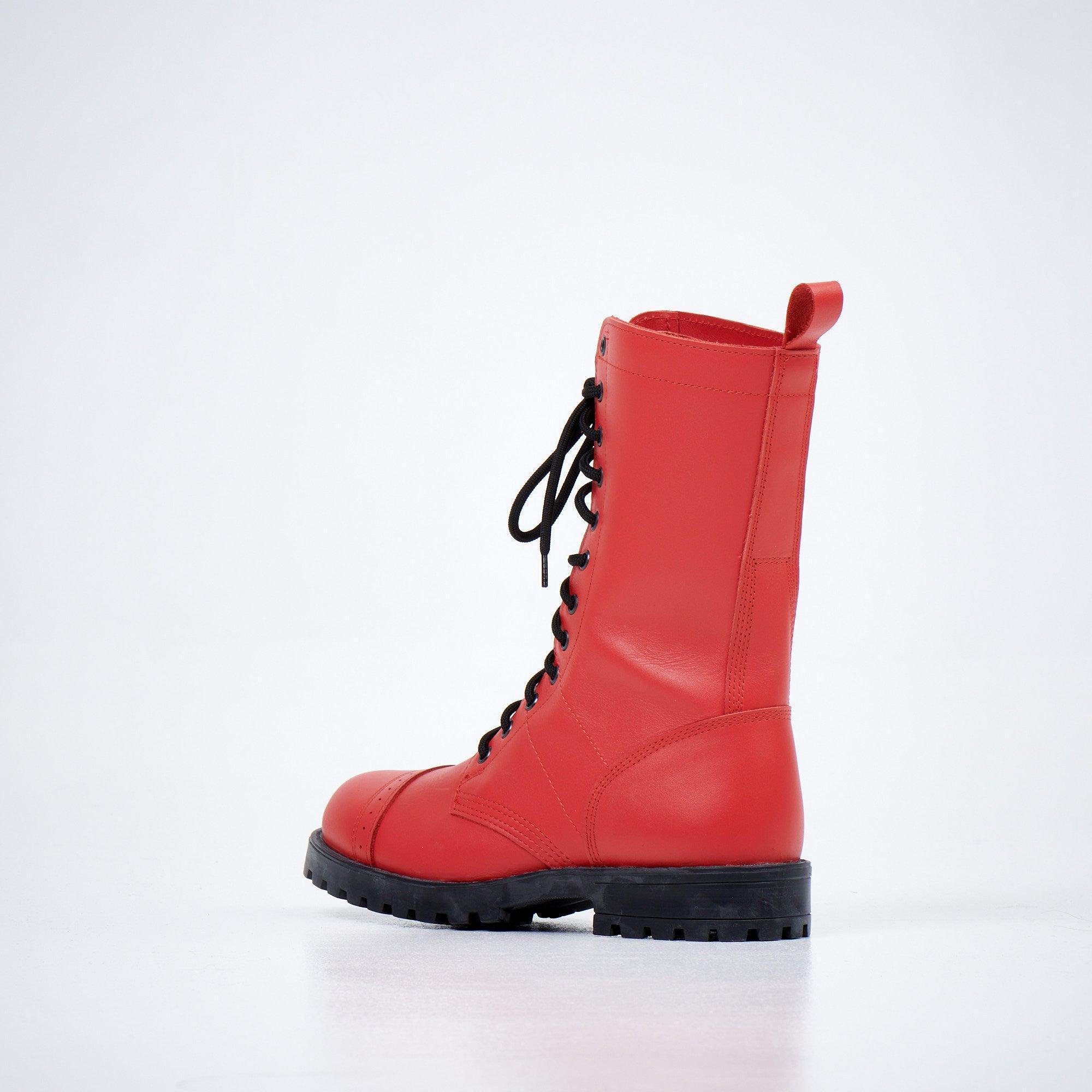 516 aka High Aviator Boots - Red - ROODS PROJECT