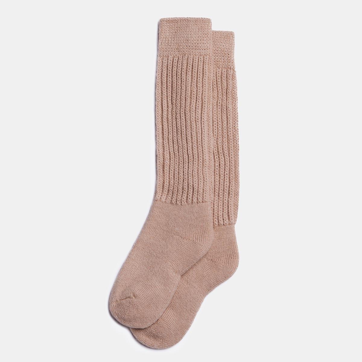 Natural Alpaca Wool Socks - Long - ROODS PROJECT