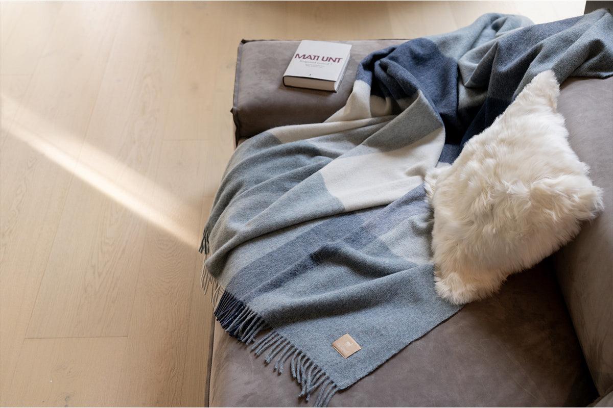 Recycled Alpaca Wool Throw - Classic Check - ROODS PROJECT