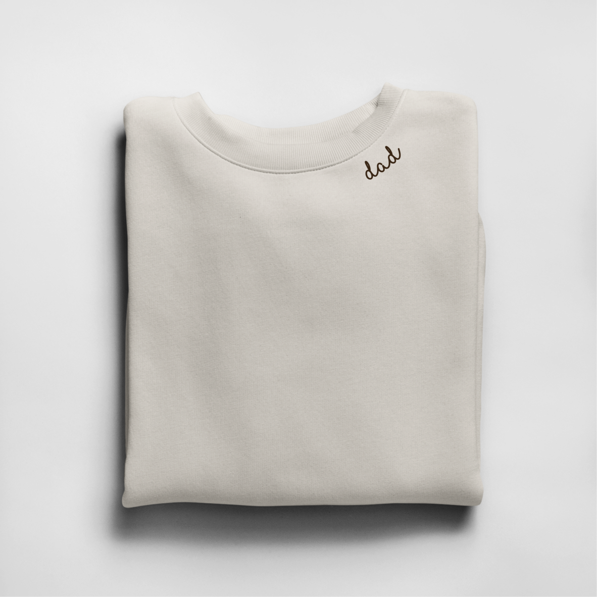 Embroidered Collar Organic Cotton Sweatshirt "Dad" - ROODS PROJECT