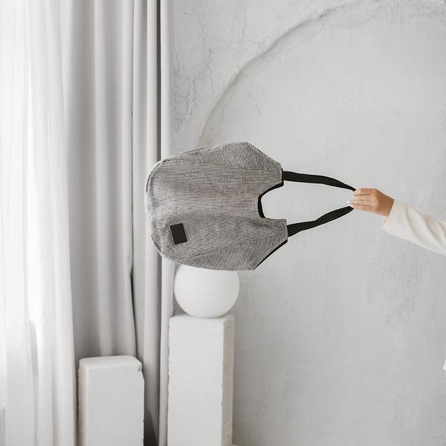 Striped Linen Tote Bag - ROODS PROJECT