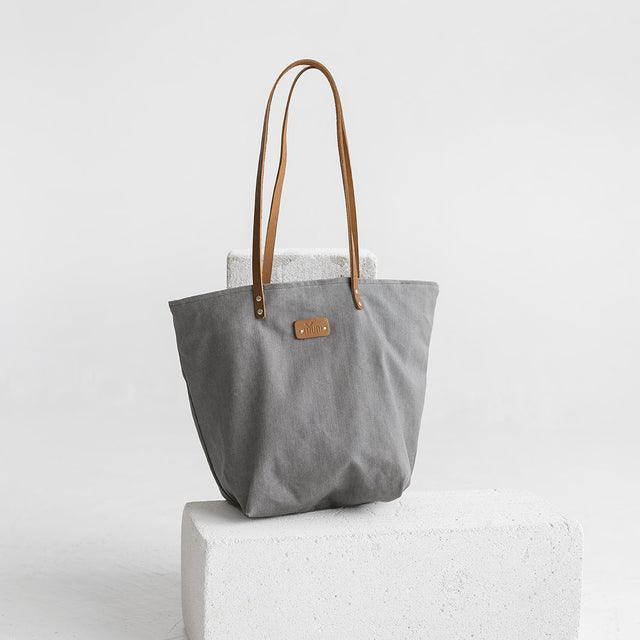 Grey Denim Tote Bag - ROODS PROJECT