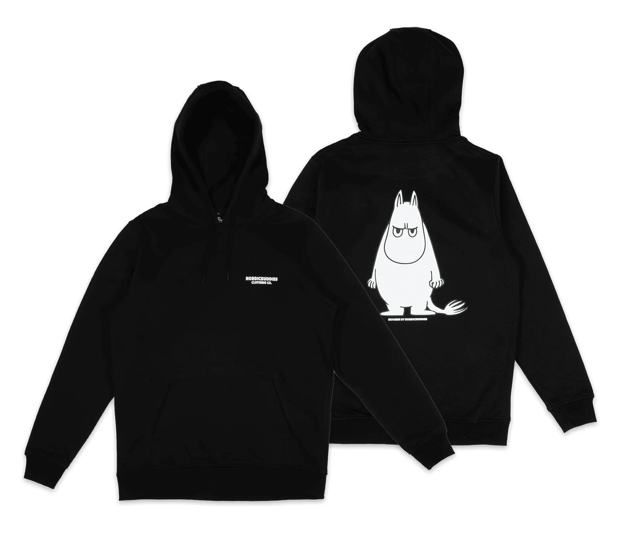 Moomintroll's Temper Hoodie Unisex - Black - ROODS PROJECT