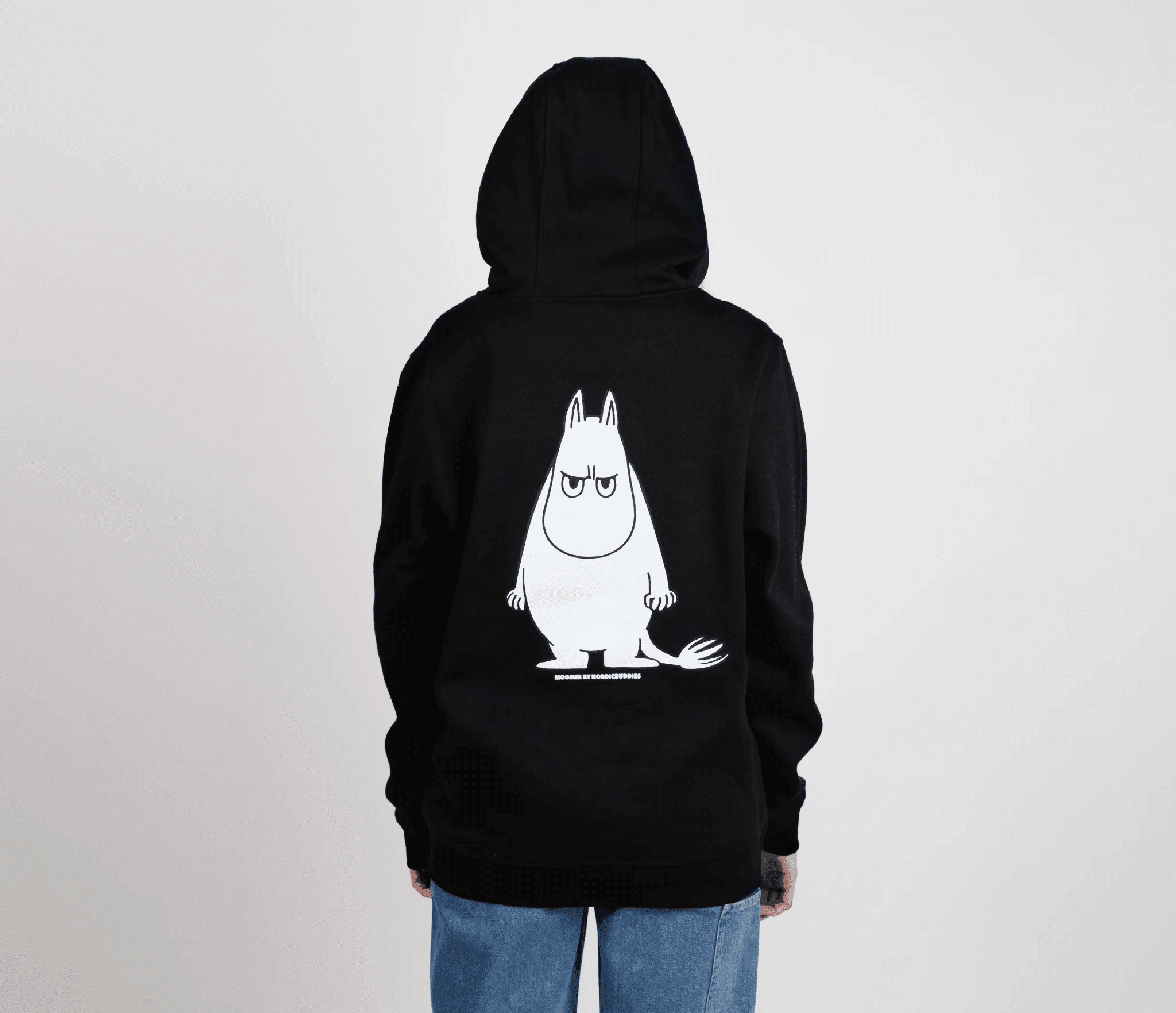 Moomintroll's Temper Hoodie Unisex - Black - ROODS PROJECT