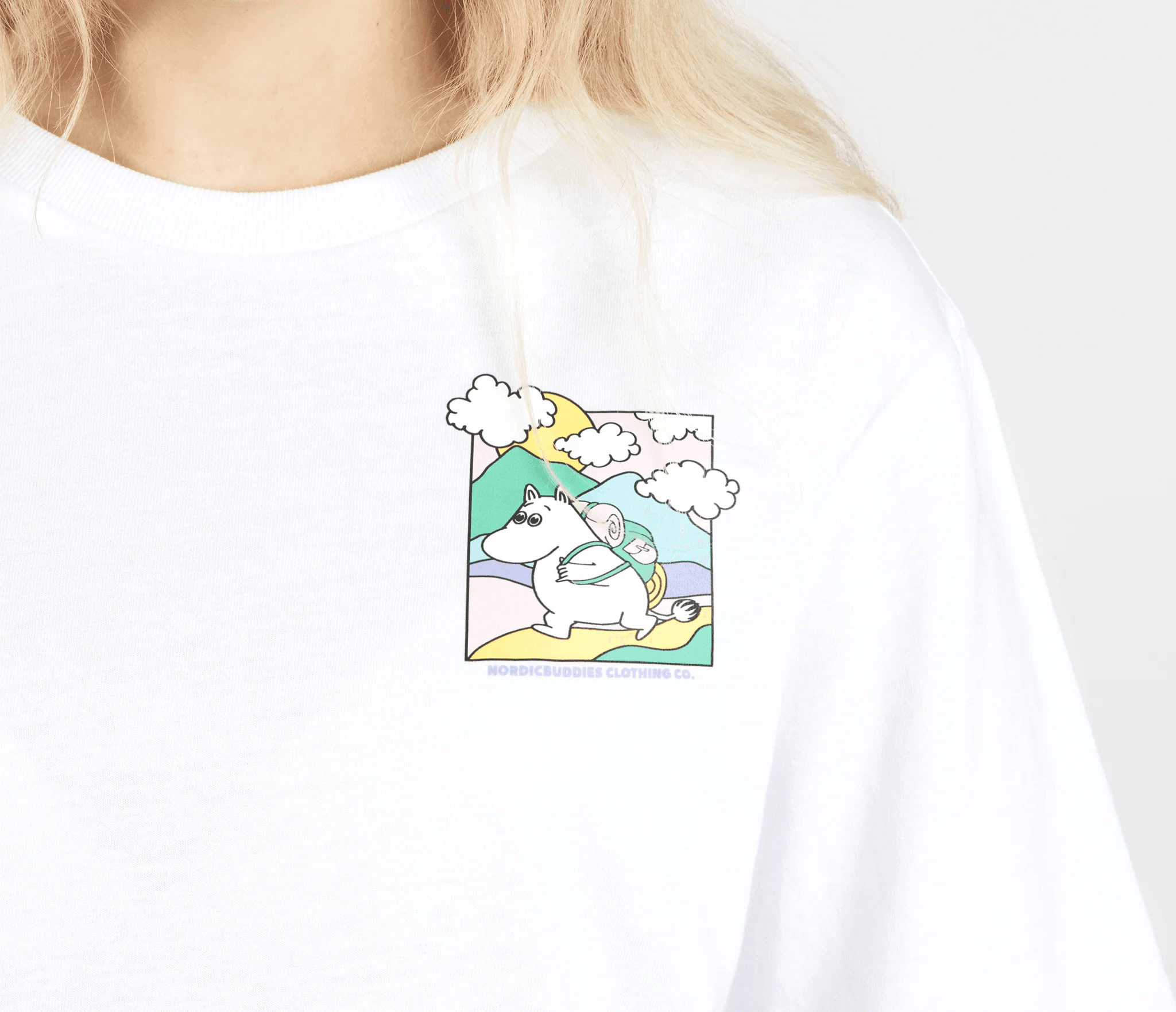 Moomintroll's Adventure Everyday T-Shirt Women - White - ROODS PROJECT