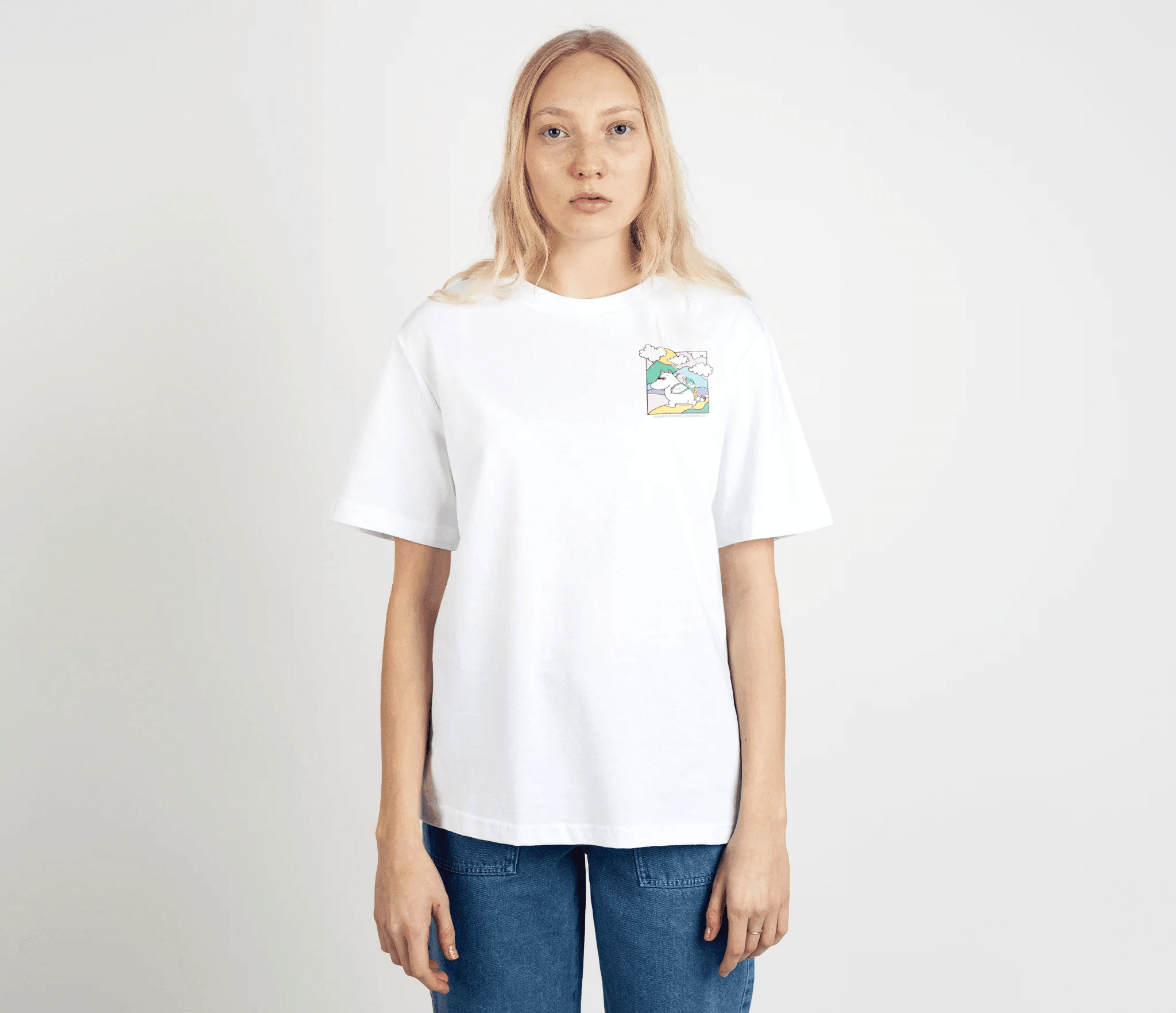 Moomintroll's Adventure Everyday T-Shirt Women - White - ROODS PROJECT