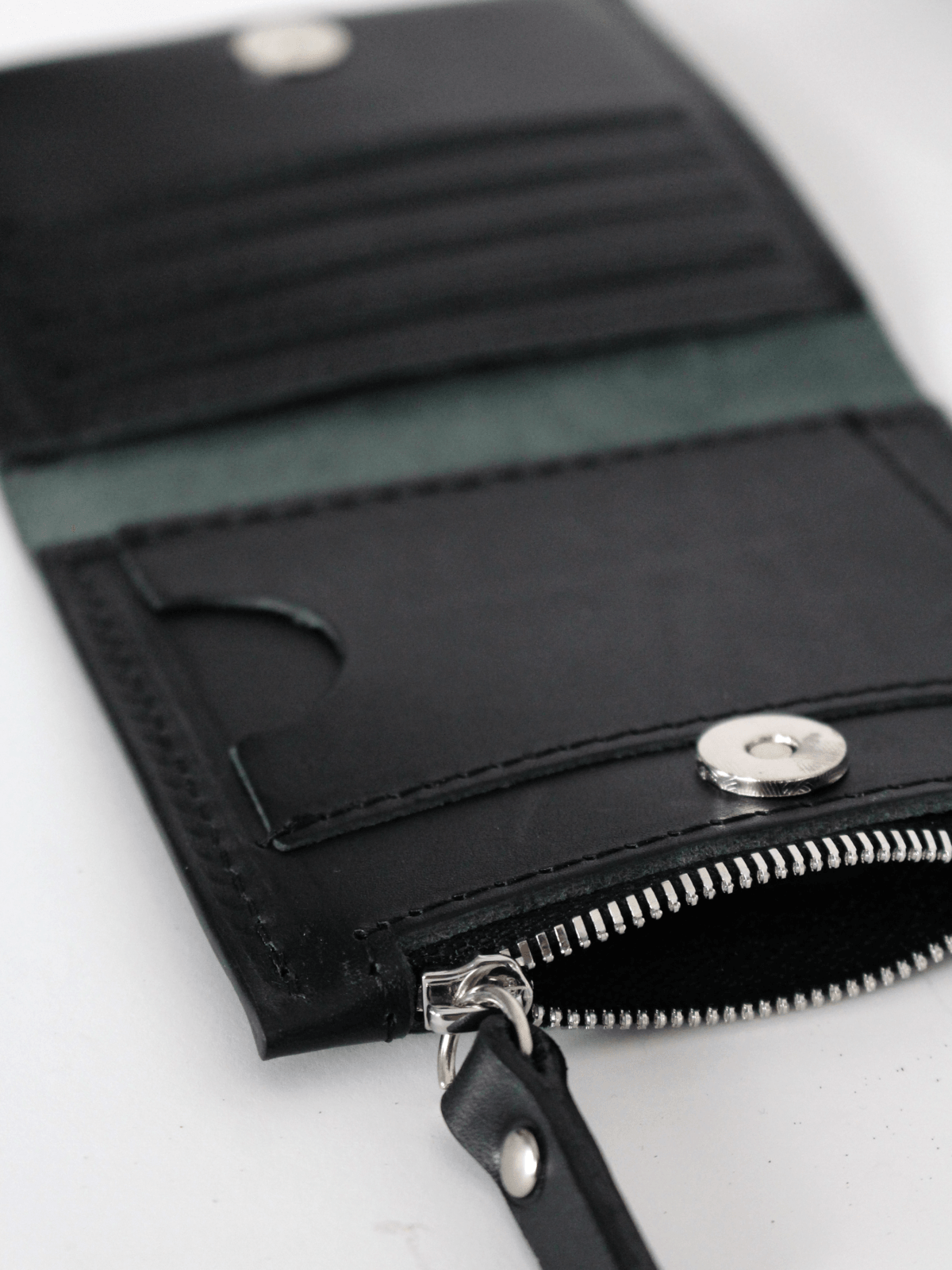 Classic Leather Wallet MINI TAAL - Black - ROODS PROJECT