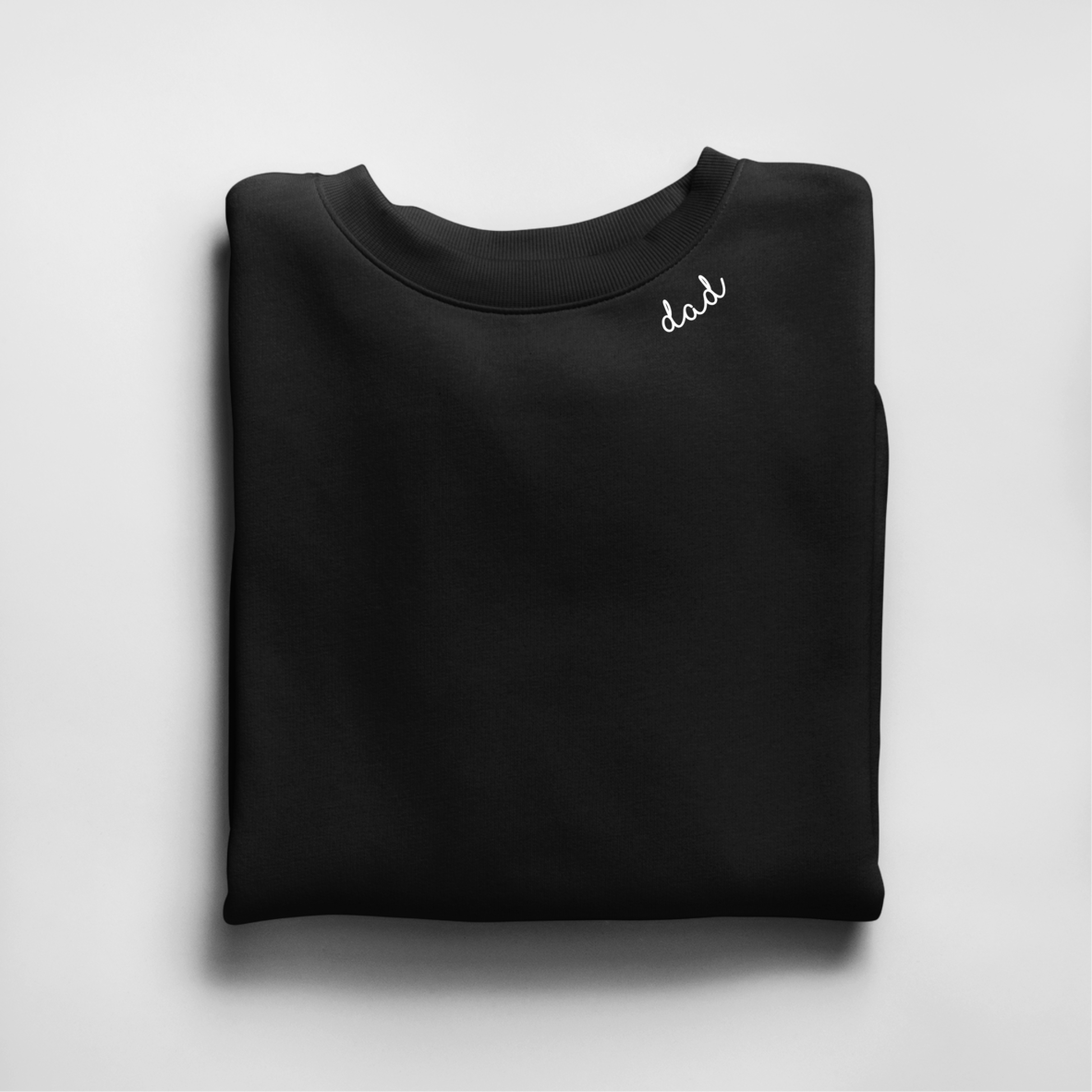 Embroidered Collar Organic Cotton Sweatshirt "Dad" - ROODS PROJECT