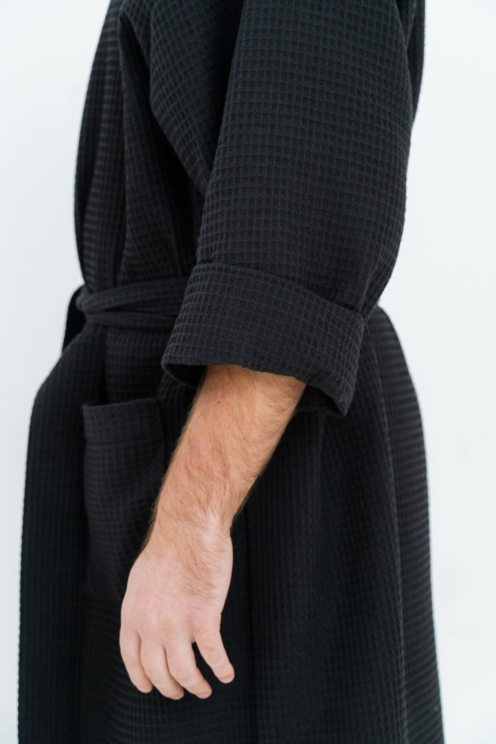 Waffle Fabric Robe for Men - ROODS PROJECT