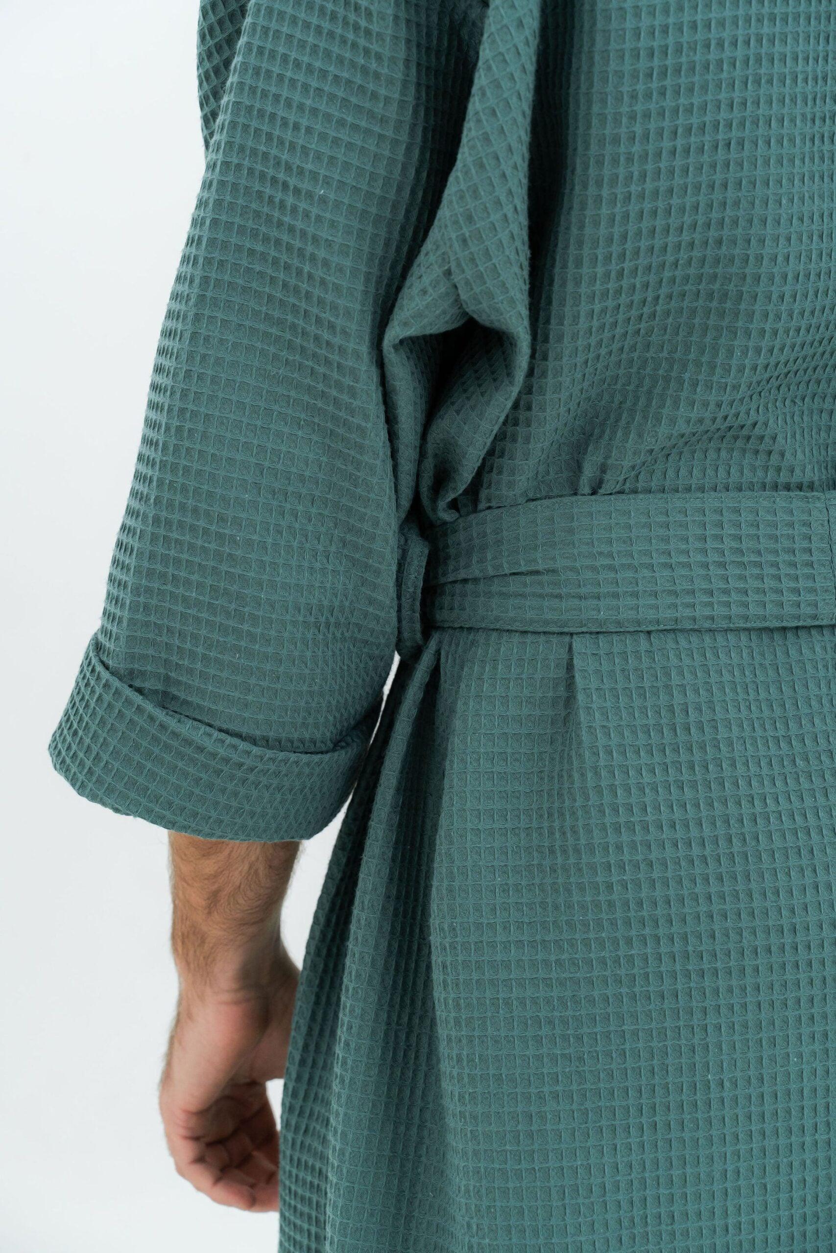 Waffle Fabric Robe for Men - ROODS PROJECT