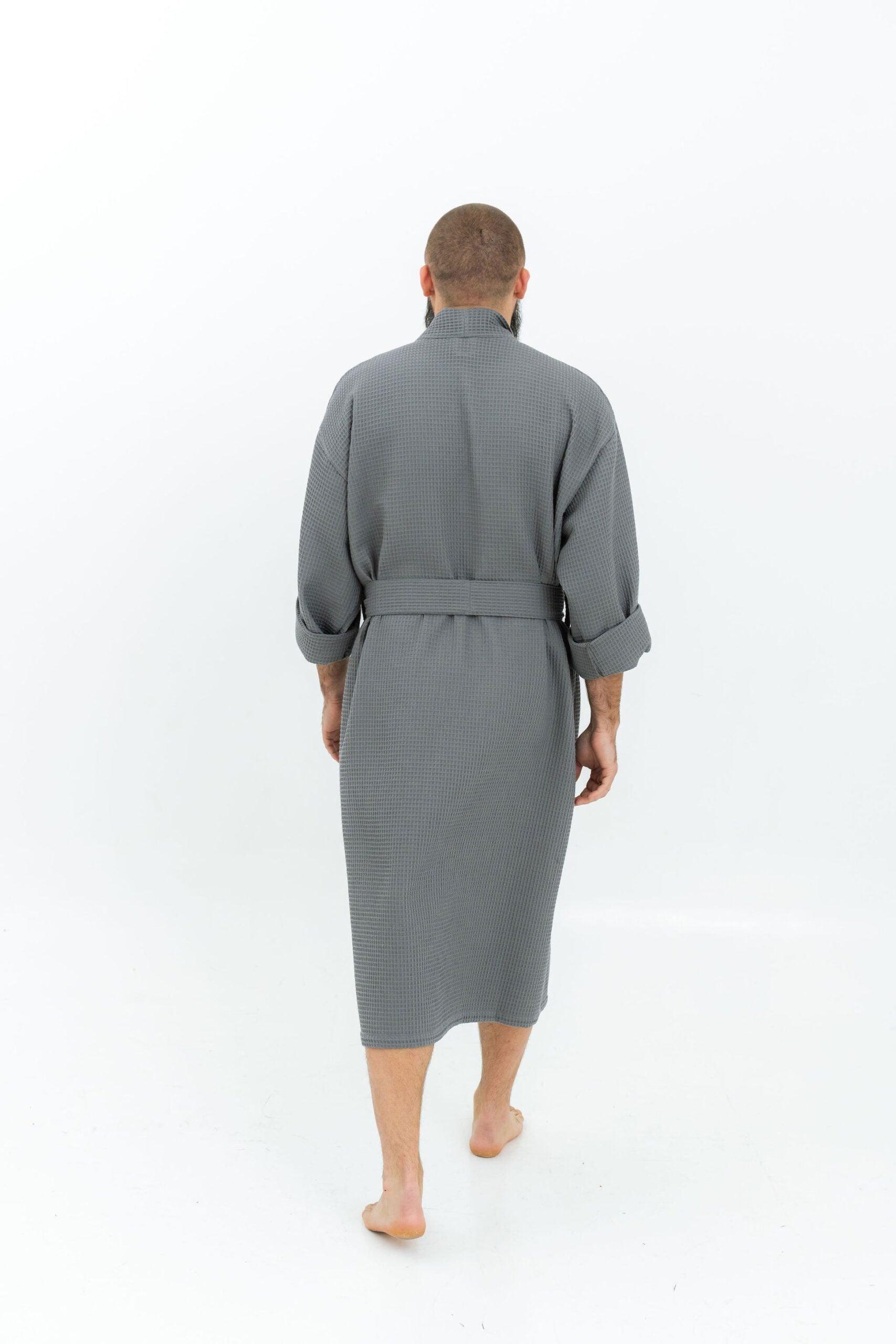 Waffle Fabric Robe for Men - ROODS PROJECT