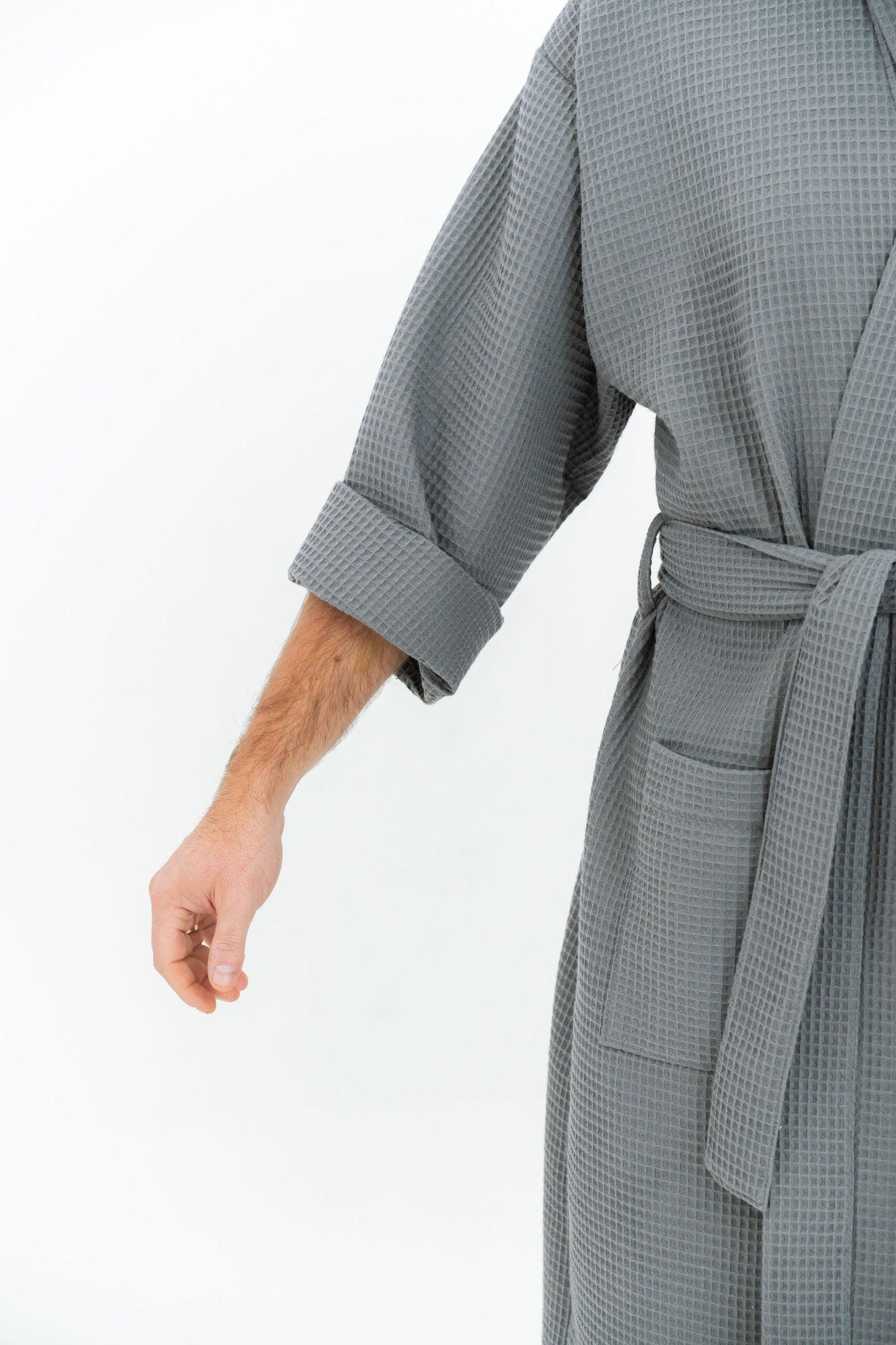 Waffle Fabric Robe for Men - ROODS PROJECT