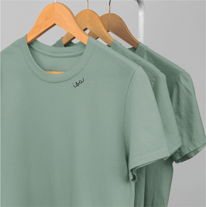 Embroidered Collar Organic Cotton T-shirt "Isa" - ROODS PROJECT