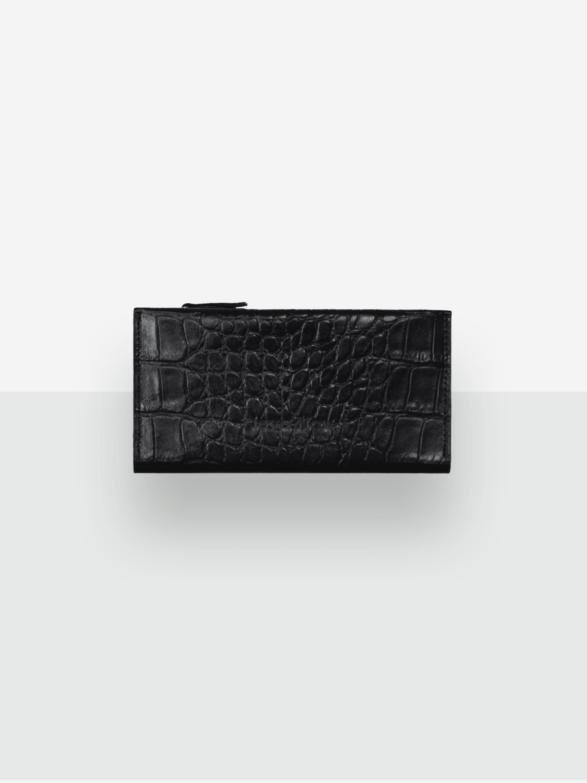Classic Leather Wallet TAAL - Black Croco - ROODS PROJECT