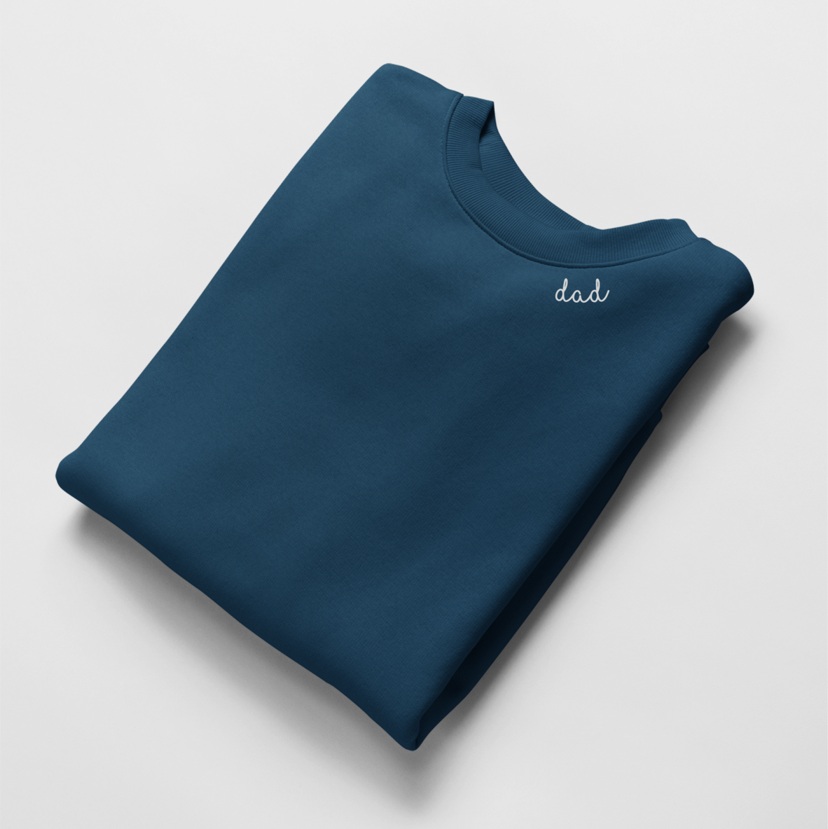 Embroidered Collar Organic Cotton Sweatshirt "Dad" - ROODS PROJECT