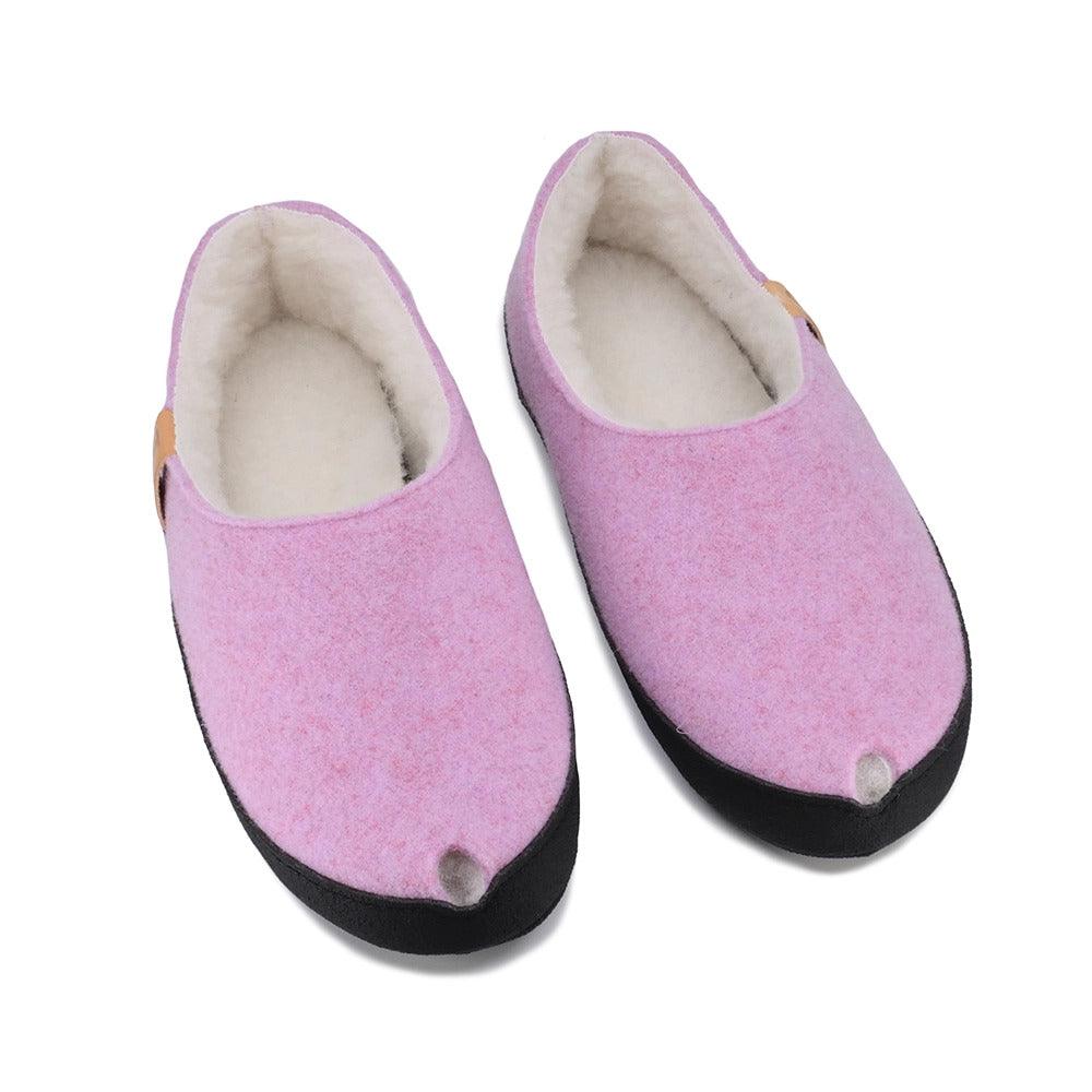 TOKU Budapest Slippers with Lambswool - Light Pink - ROODS PROJECT