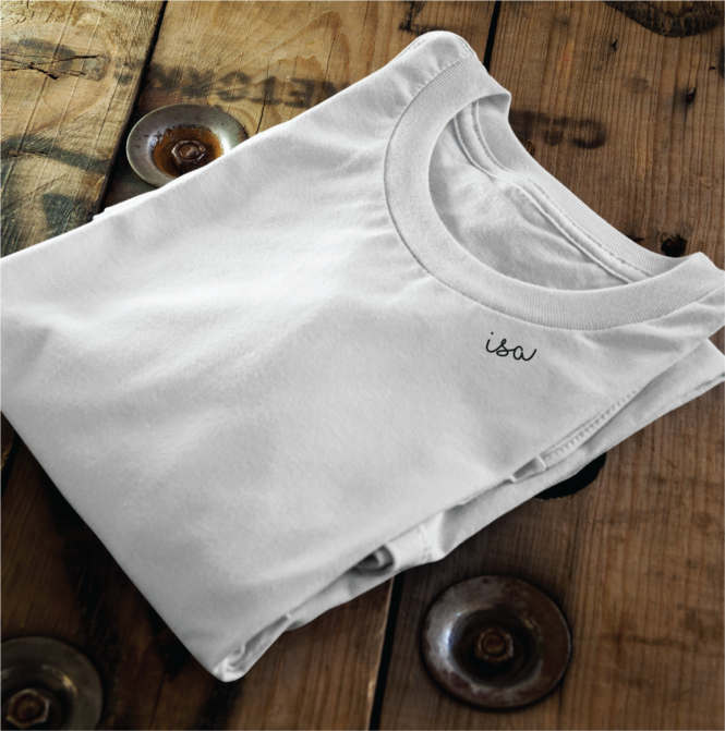 Embroidered Collar Organic Cotton T-shirt "Isa" - ROODS PROJECT