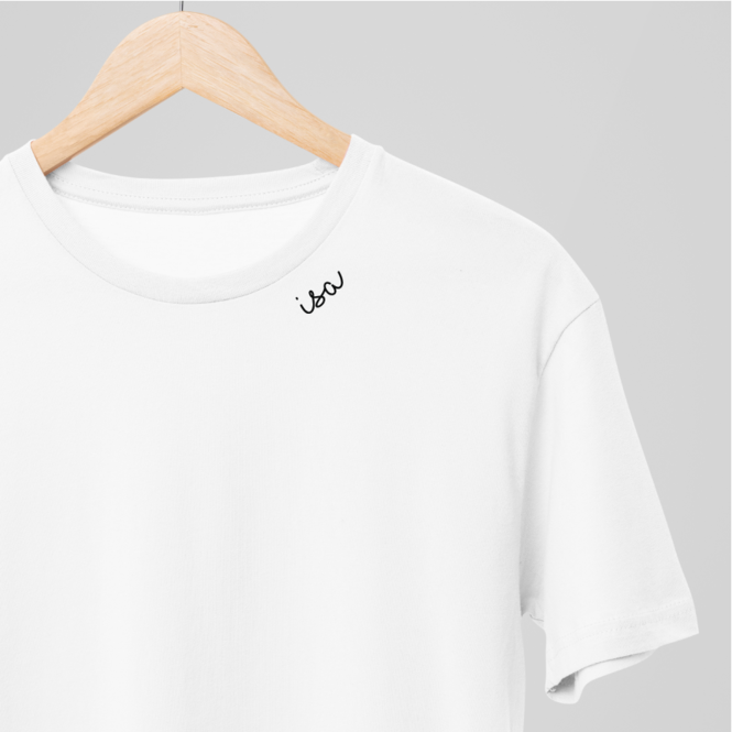 Embroidered Collar Organic Cotton T-shirt "Isa" - ROODS PROJECT