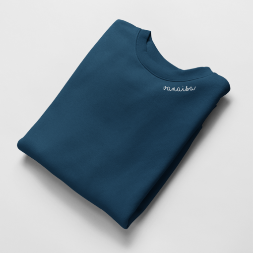 Embroidered Collar Organic Cotton Sweatshirt "Vanaisa" - ROODS PROJECT