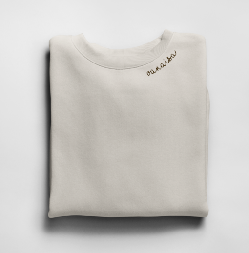 Embroidered Collar Organic Cotton Sweatshirt "Vanaisa" - ROODS PROJECT