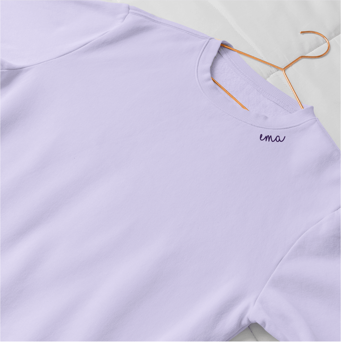 Embroidered Collar Organic Cotton Sweatshirt "Ema" - ROODS PROJECT
