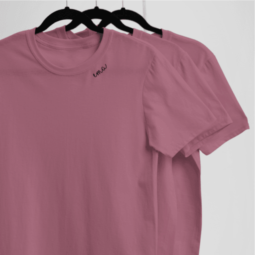 Embroidered Collar Organic Cotton T-shirt "Ema" - ROODS PROJECT