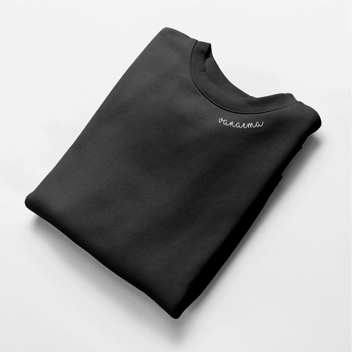 Embroidered Collar Organic Cotton Sweatshirt "Vanaema" - ROODS PROJECT