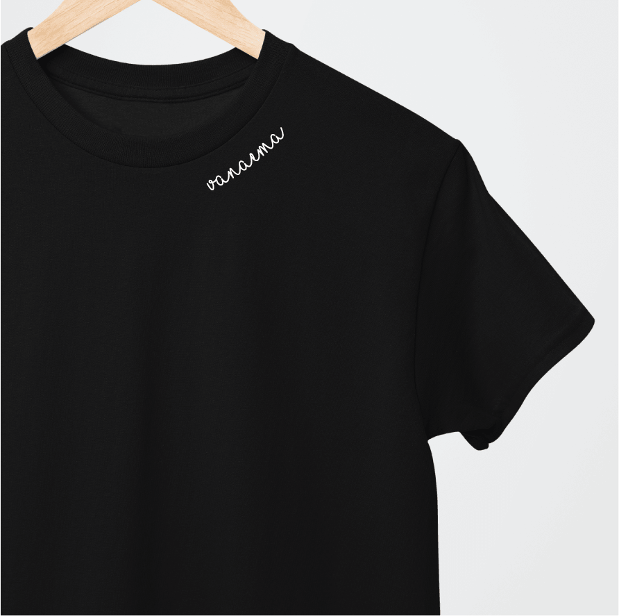 Embroidered Collar Organic Cotton T-shirt "Vanaema" - ROODS PROJECT