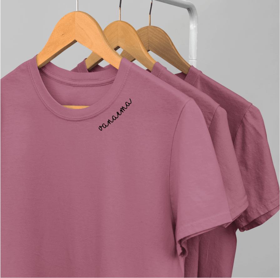 Embroidered Collar Organic Cotton T-shirt "Vanaema" - ROODS PROJECT