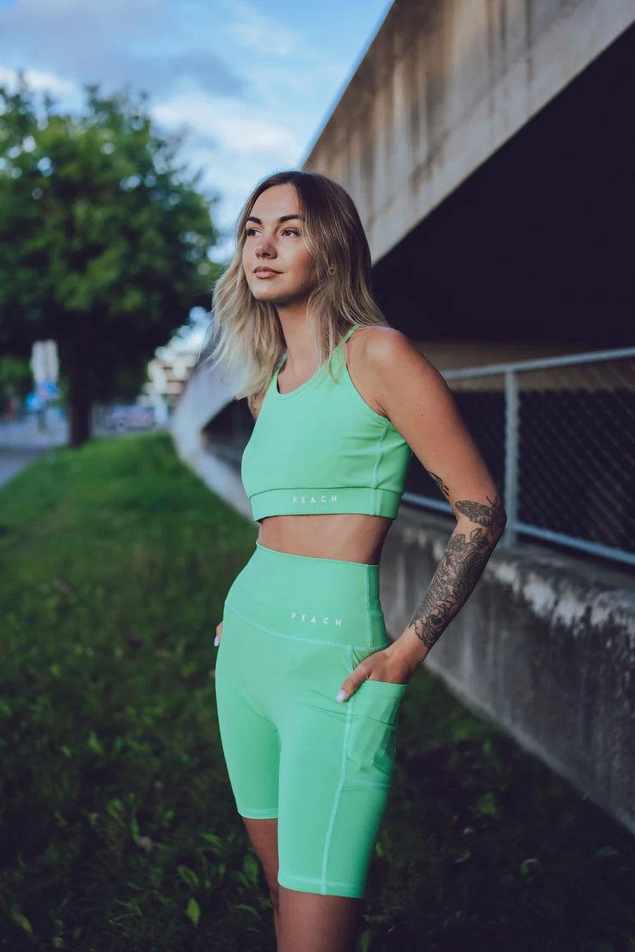 Biker Shorts - Green - ROODS PROJECT