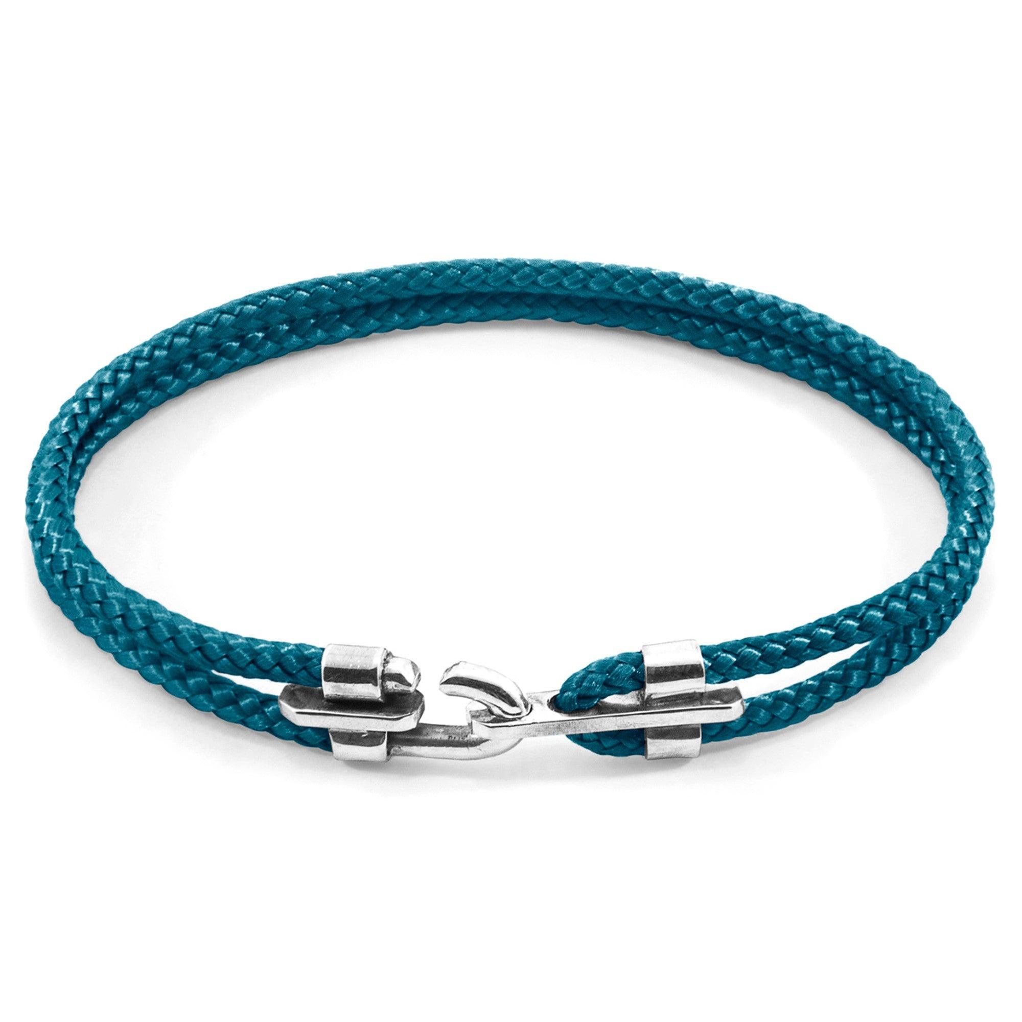 Canterbury Silver and Rope Bracelet - Ocean Blue - ROODS PROJECT