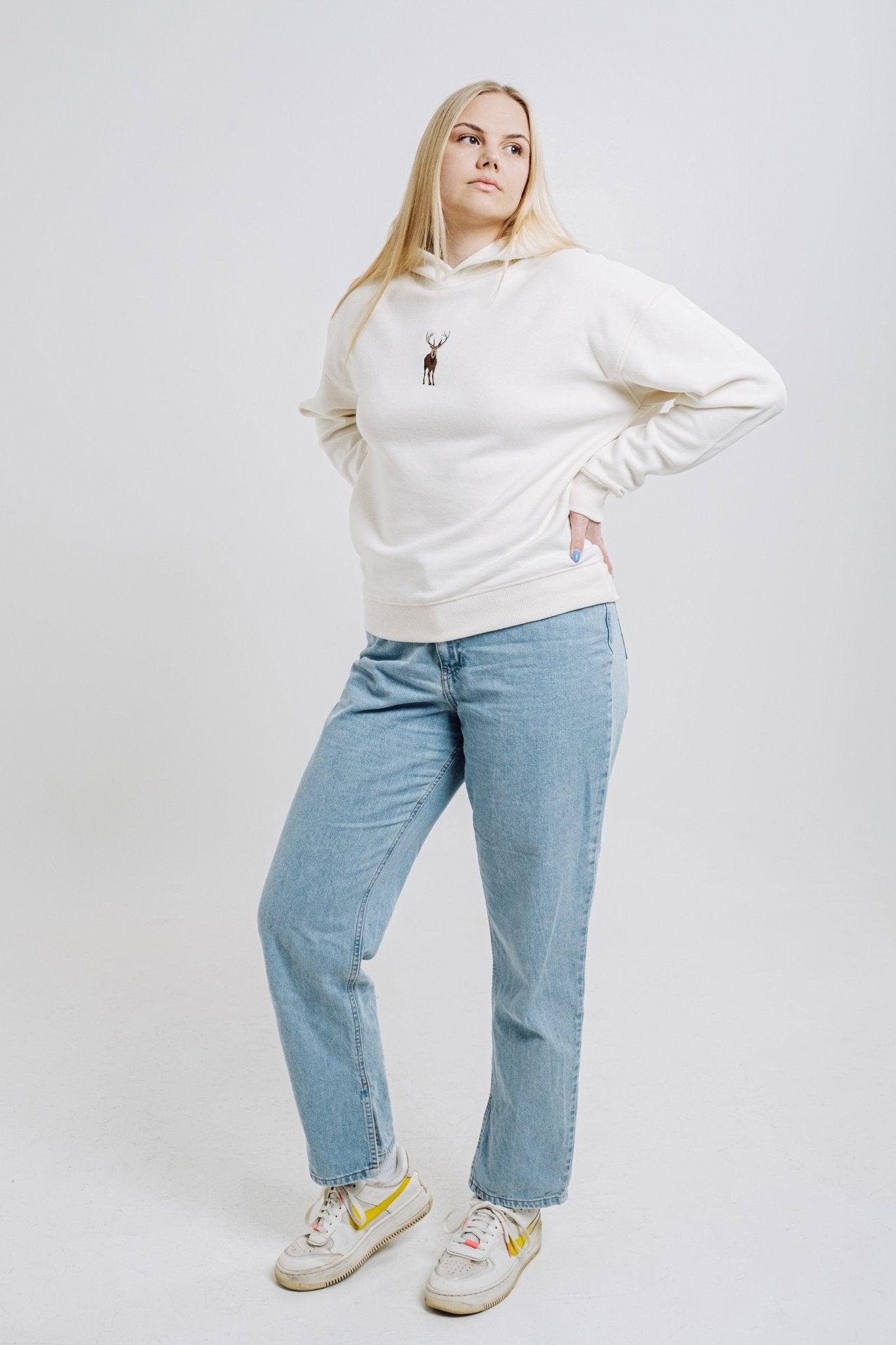 Deer Hoodie - Cream - ROODS PROJECT