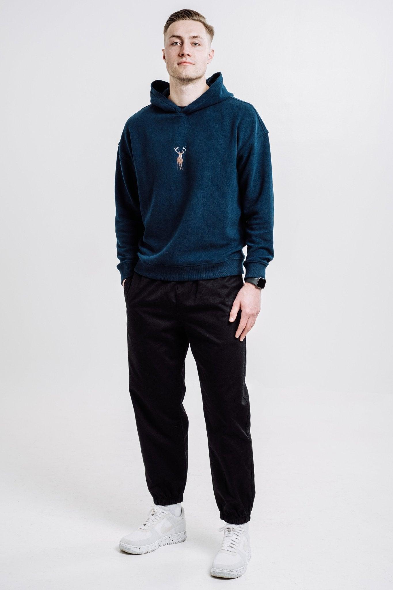 Deer Hoodie - Indigo Blue - ROODS PROJECT