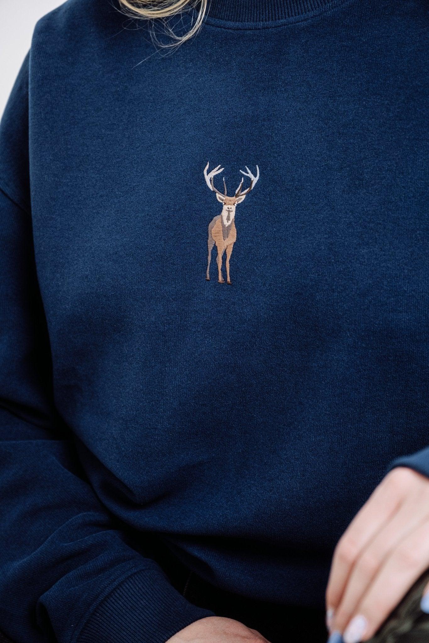 Deer Sweatshirt - Indigo Blue - ROODS PROJECT