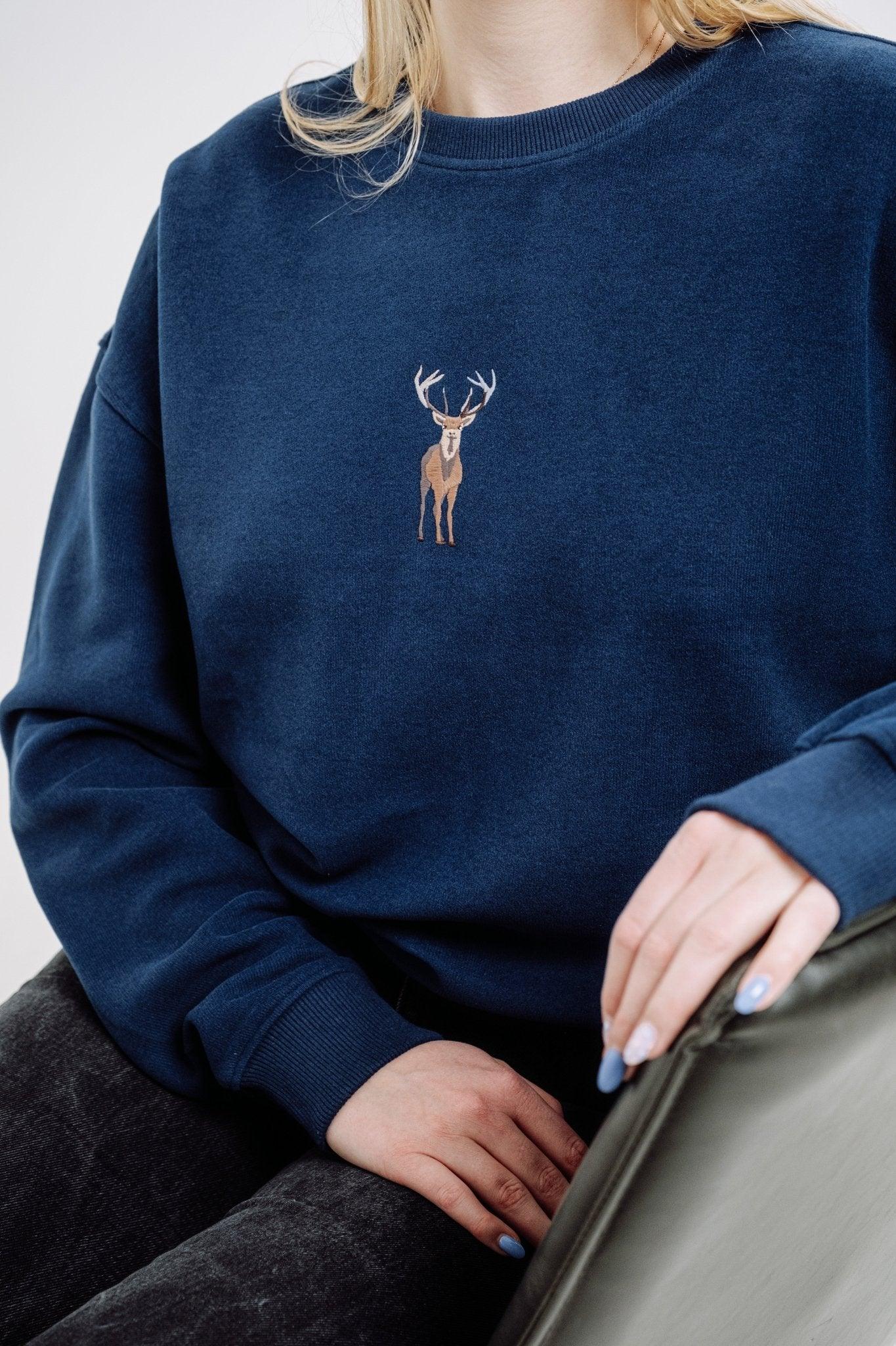 Deer Sweatshirt - Indigo Blue - ROODS PROJECT