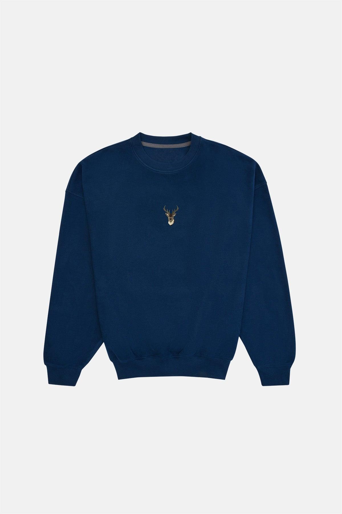 Deer Sweatshirt - Indigo Blue - ROODS PROJECT