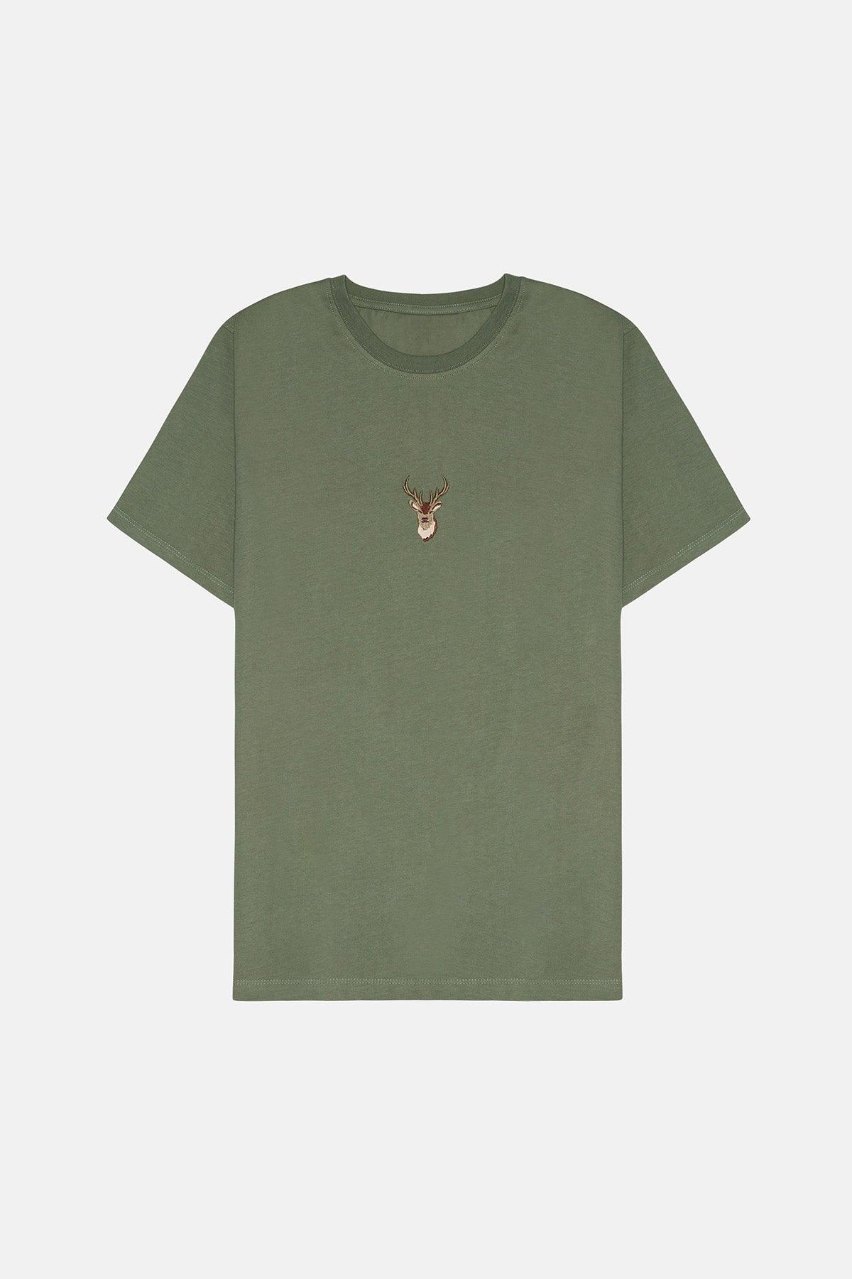 Deer T-shirt - Khaki - ROODS PROJECT