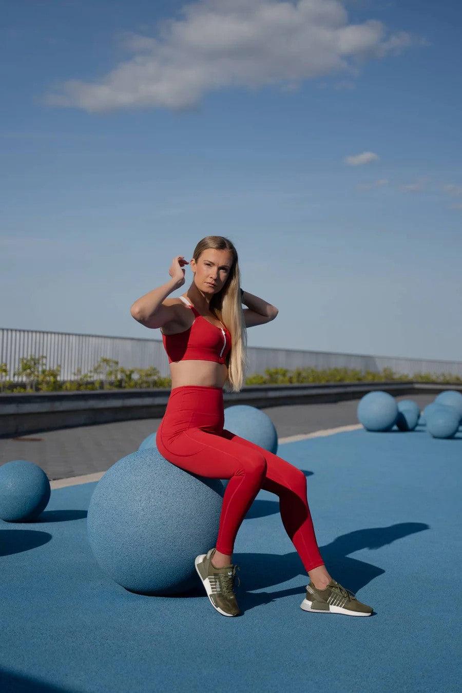 Leggings 'Cute Cranberry' Red - ROODS PROJECT
