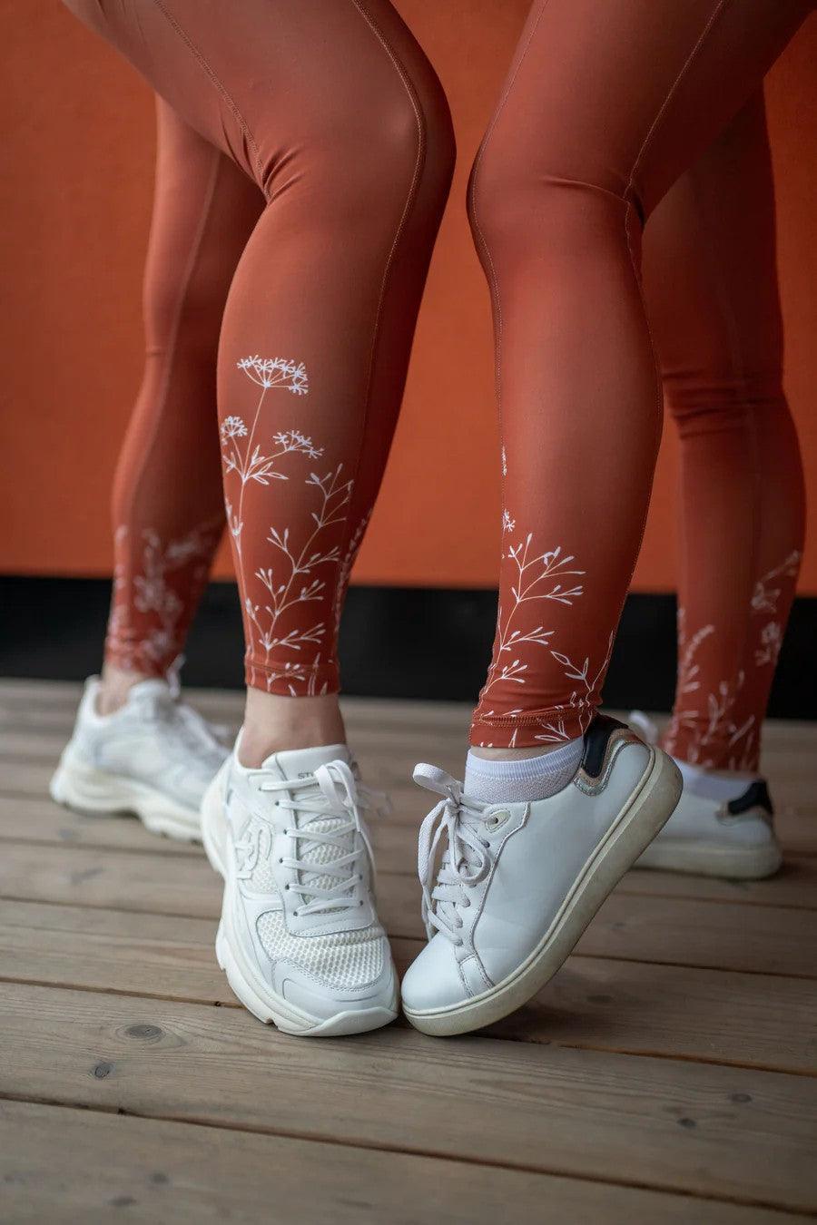 Leggings 'Wildflowers' Brown - ROODS PROJECT