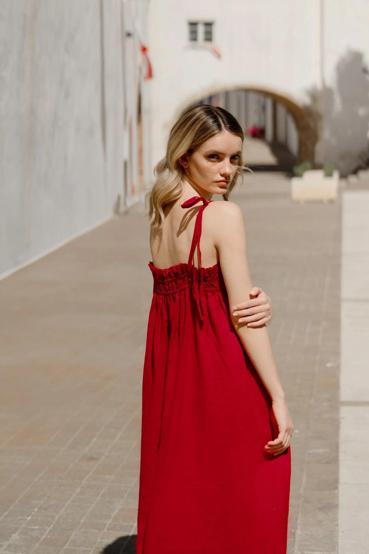 Linen Ballade Dress - Lava Falls - ROODS PROJECT