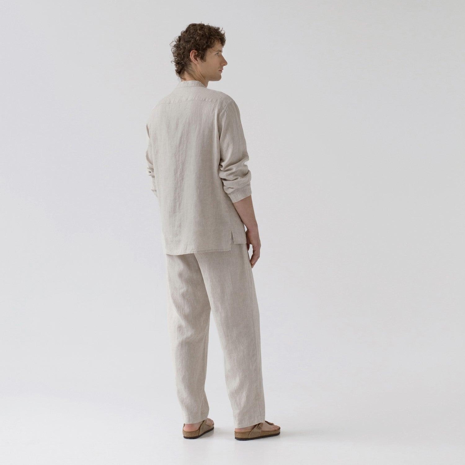 Linen Currant Loungewear Set - Melange - ROODS PROJECT