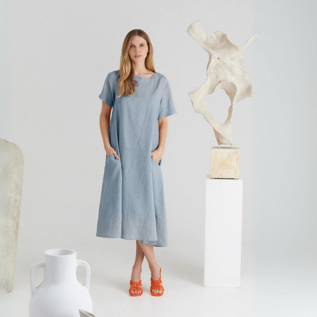 Linen Speedwell Dress - Allure - ROODS PROJECT