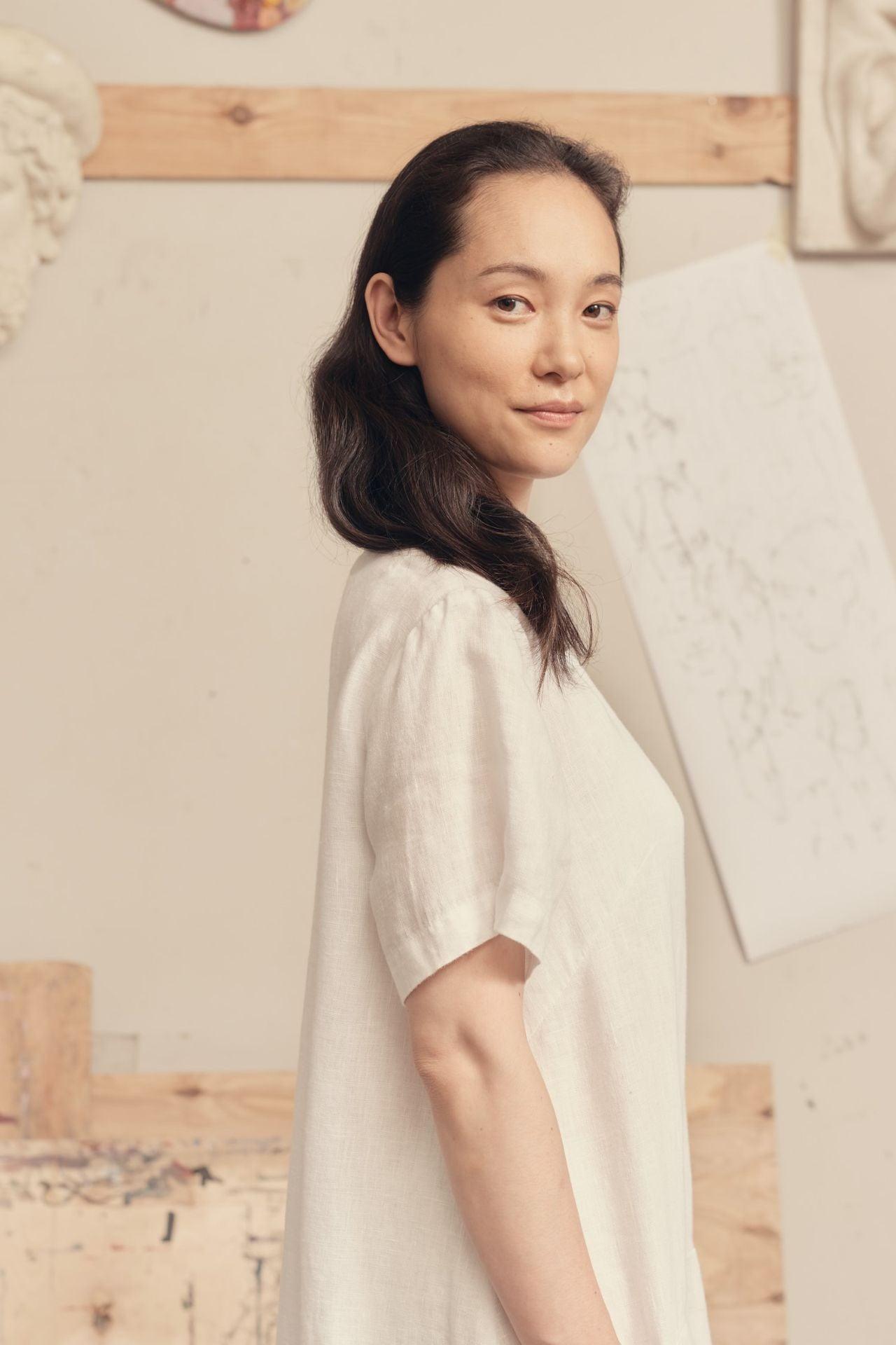 Linen Speedwell Dress - Optical White - ROODS PROJECT