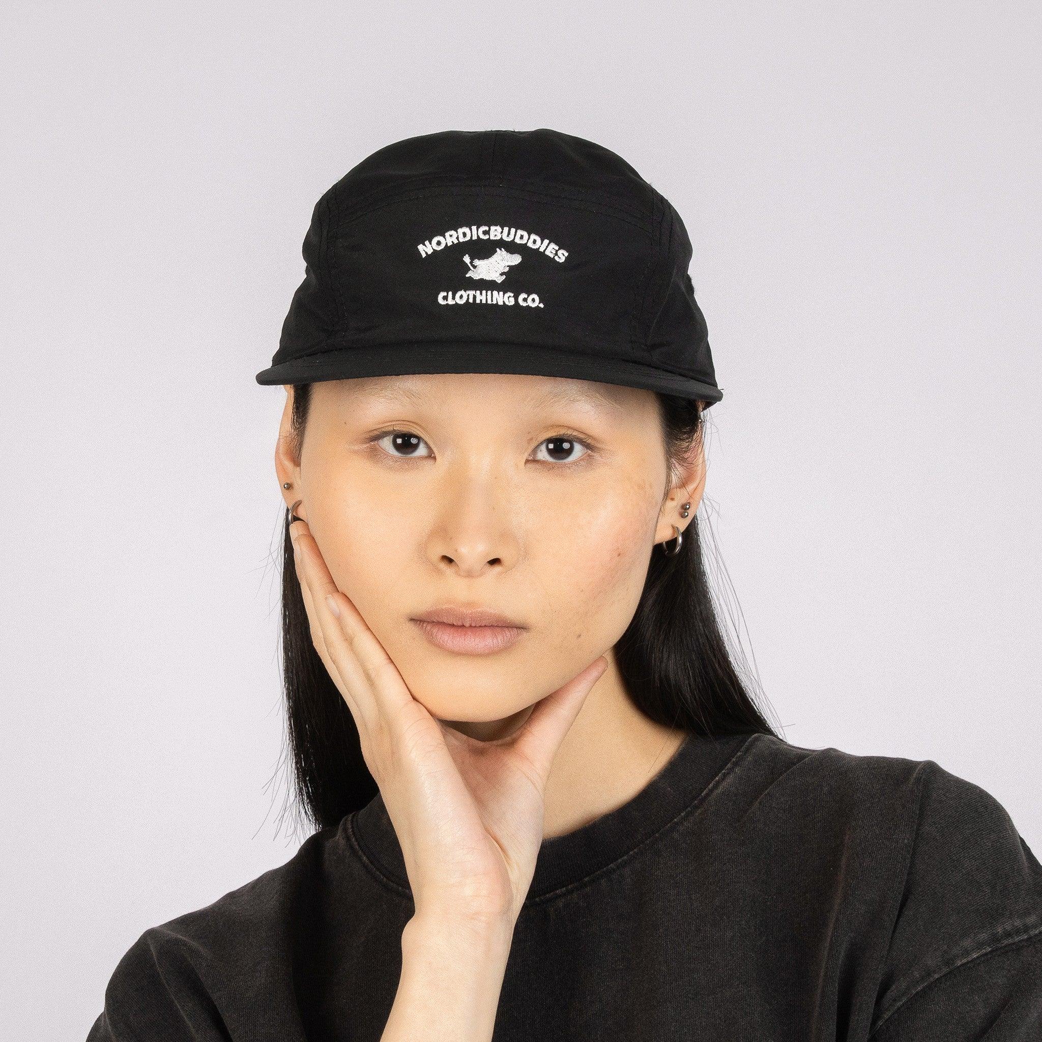 Moomintroll Adventure Nylon 5-panel Cap - Black - ROODS PROJECT